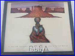 Rare Amado Maurilio Pena Exhibition Poster Native American Signed 20th c. 30x24