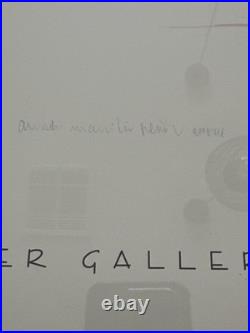 Rare Amado Maurilio Pena Exhibition Poster Native American Signed 20th c. 30x24