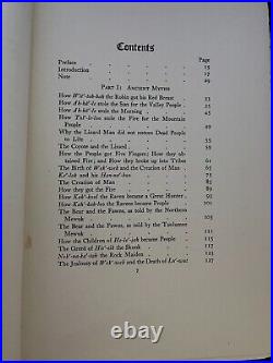 Rare Antique 1910 Native American Mewan Myths Book-dawn Of The World-1st Ed. Hb