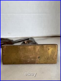 Rare Antique 1920s George J. Faneuf Solid Bronze Native American Chief Bookends