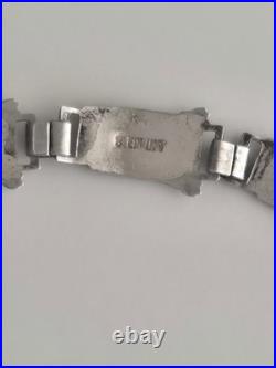 Rare Antique 1930s Native American Sterling Totem Pole Whirling Log Necklace