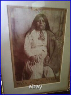 Rare Antique 19th C. Native American Indian CDV Photo Wife of the Apache Kid