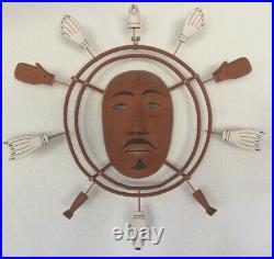 Rare Antique Alaskan Inuit Eskimo Yupik Cupig Nunivak Island Shaman Mask