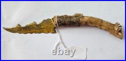 Rare Antique Native American Apache 9 Belt Knife Stag Bone Handle ca 1930