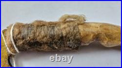 Rare Antique Native American Apache 9 Belt Knife Stag Bone Handle ca 1930