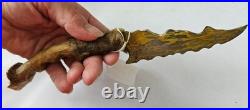 Rare Antique Native American Apache 9 Belt Knife Stag Bone Handle ca 1930