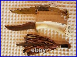 Rare Antique Native American Knife Collection Stag Bone Handle Elk Apache Dagger