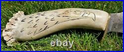 Rare Antique Native American Knife Collection Stag Bone Handle Elk Apache Dagger