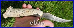 Rare Antique Native American Knife Collection Stag Bone Handle Elk Apache Dagger