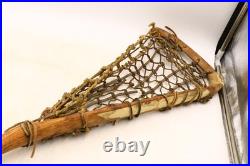 Rare Antique Native American Lacrosse Stick 46.5 Unbranded Octagonal Handle