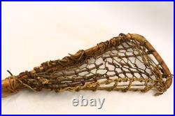 Rare Antique Native American Lacrosse Stick 46.5 Unbranded Octagonal Handle