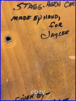 Rare Antique Native American Navajo Ceremonial Pipe W Real Turquoise On Stand