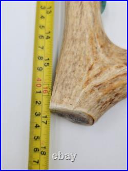 Rare Antique Native American Navajo Ceremonial Pipe W Real Turquoise On Stand