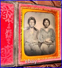 Rare Antique Native American Tintype Photo Modoc Indians 1850s Original