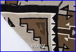 Rare Antique Navajo Handwoven Native American Diné Rug Wool Blanket Carpet