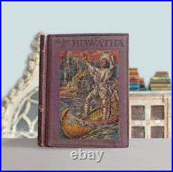 Rare Antique Old Book Story Hiawatha 1912 Native American Indian Magic Myth
