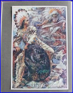 Rare Antique Old Book Story Hiawatha 1912 Native American Indian Magic Myth