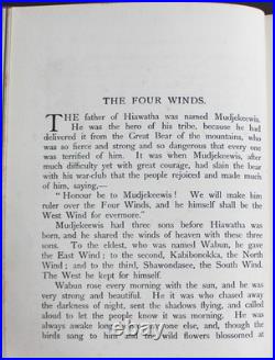 Rare Antique Old Book Story Hiawatha 1912 Native American Indian Magic Myth