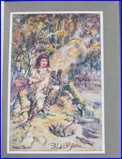 Rare Antique Old Book Story Hiawatha 1912 Native American Indian Magic Myth