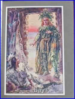 Rare Antique Old Book Story Hiawatha 1912 Native American Indian Magic Myth