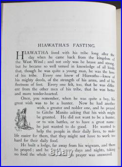 Rare Antique Old Book Story Hiawatha 1912 Native American Indian Magic Myth