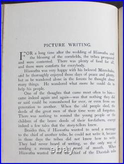 Rare Antique Old Book Story Hiawatha 1912 Native American Indian Magic Myth