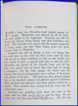 Rare Antique Old Book Story Hiawatha 1912 Native American Indian Magic Myth