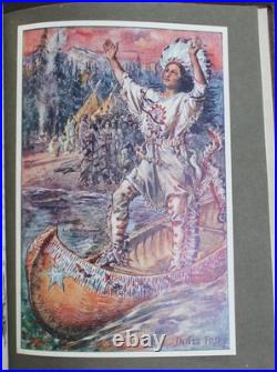 Rare Antique Old Book Story Hiawatha 1912 Native American Indian Magic Myth