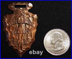 Rare Antique Potlatch Lumber Advertising Watch Fob Native American Indian Idaho