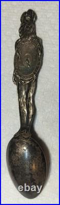 Rare Antique Sterling Co. Full-Figured Native American Circa (1890-1910)