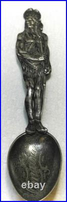 Rare Antique Sterling Co. Full-Figured Native American Circa (1890-1910)