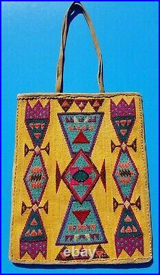 Rare Artifact Nez Perce Cornhusk Beaded Bag Native American Indian Yakima