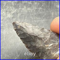 Rare Authentic Dovetail Native American Arrowhead Charcoal Grey 2 Inches
