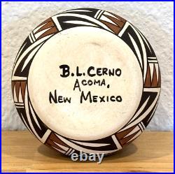 Rare B. L. (brenda) Cerno Native American Pot Pottery Acoma Pueblo New Mexico
