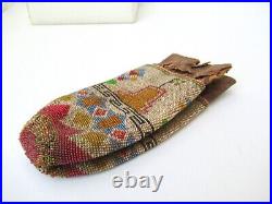 Rare Beaded Pouch Native American Circa 1898, Thousand + Seed Beads