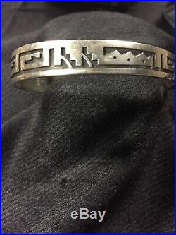 Rare Ben Mansfield Hopi Tribe Native American Sterling Silver Bracelet Cuff