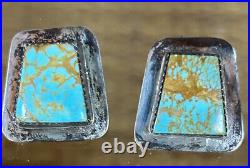 Rare Bisbee Turquoise Native American Earrings- Wow Color