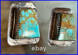 Rare Bisbee Turquoise Native American Earrings- Wow Color