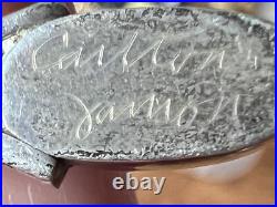 Rare Carlton Jamon Signed Unique Sterling Silver Zuni Necklace Native 16