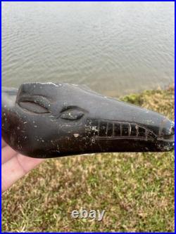 Rare Carved Native American Animal Effigy Pipe