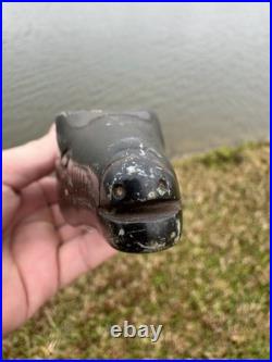 Rare Carved Native American Animal Effigy Pipe