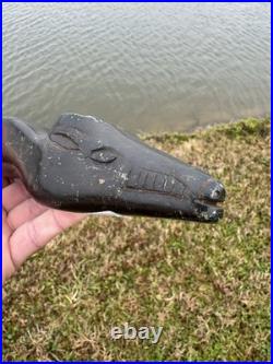 Rare Carved Native American Animal Effigy Pipe