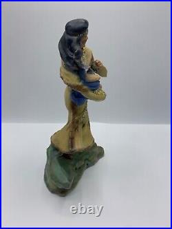 Rare Ceramic Native American Women Protecting Baby Beautiful Hand Painted