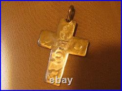 Rare Chimney Butte Sterling Silver Turquoise Cross Native American Navaho
