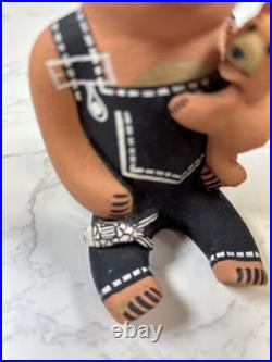 Rare Cochiti BEAR & CUB In Overalls Storyteller Pottery DOROTHY HERRERA Vintage