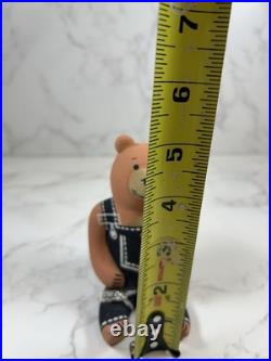 Rare Cochiti BEAR & CUB In Overalls Storyteller Pottery DOROTHY HERRERA Vintage