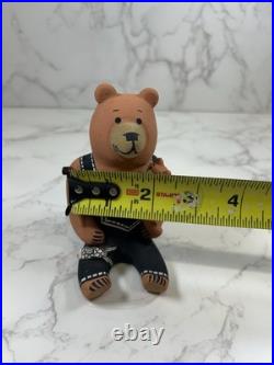 Rare Cochiti BEAR & CUB In Overalls Storyteller Pottery DOROTHY HERRERA Vintage