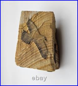 Rare Collectable Signed Tvlako Native American Style Sandstone Candle Holder