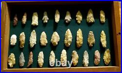 Rare Collection Of Authentic Indian Arrowheads Spear Points Scrapers