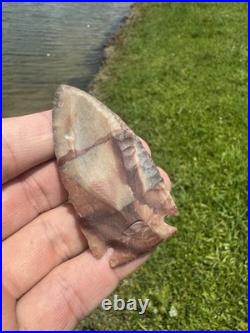 Rare Colorful Native American Arkansas Corner Notch Arrowhead Point